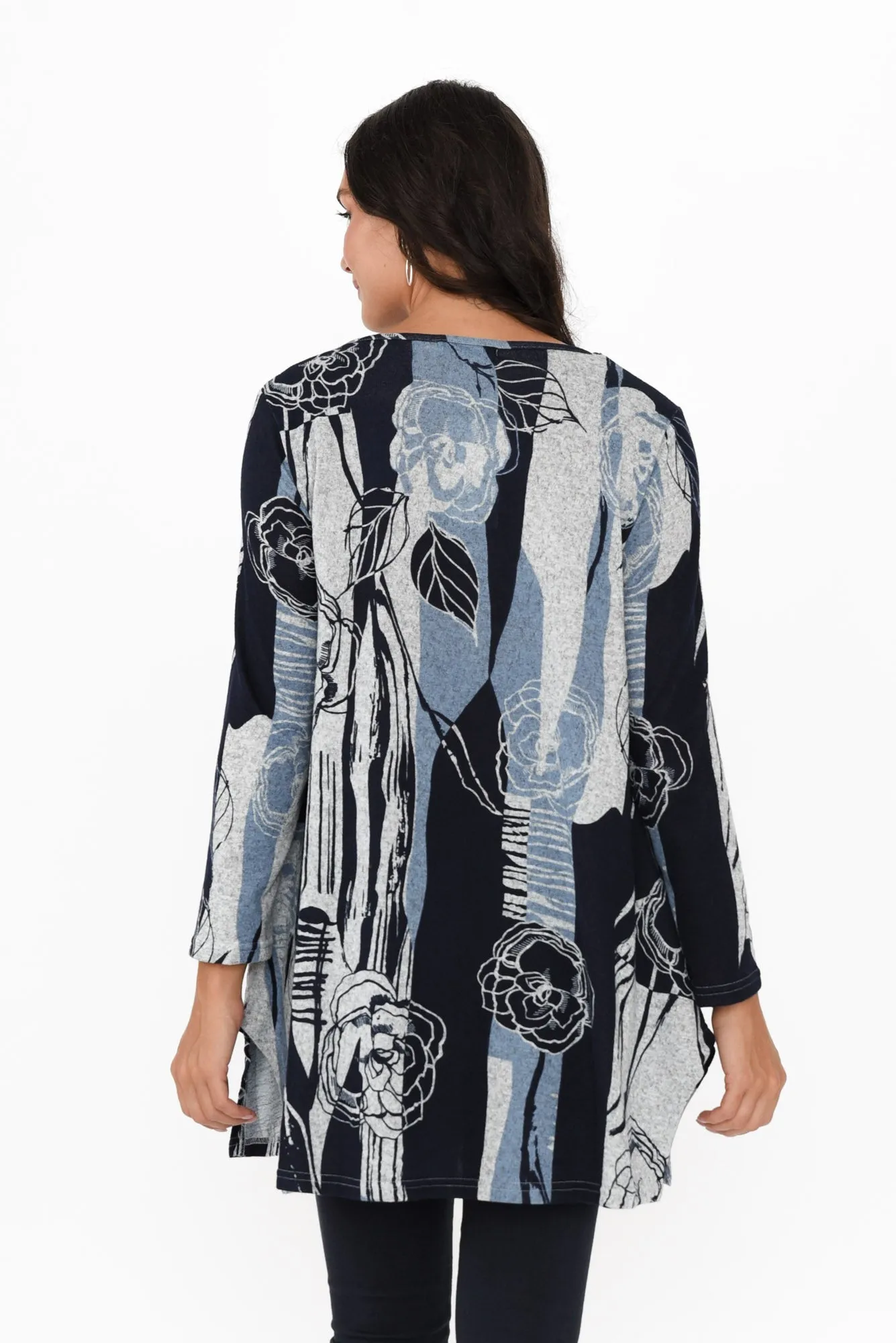 Dylan Blue Garden Knit Tunic sold by Blue Bungalow product image thumbnail 4