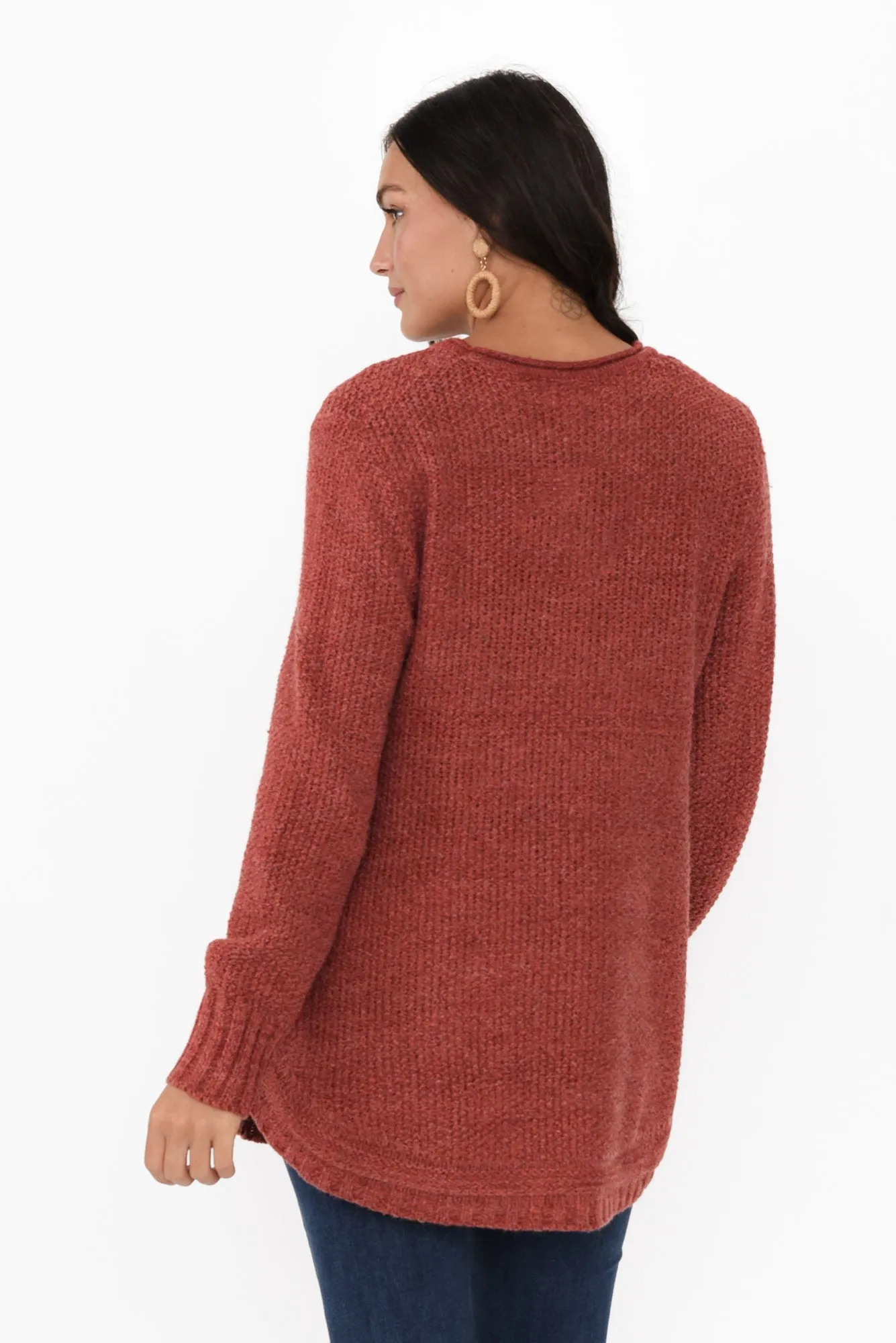 Lucas Rust Knit Button Jumper sold by Blue Bungalow product image thumbnail 4