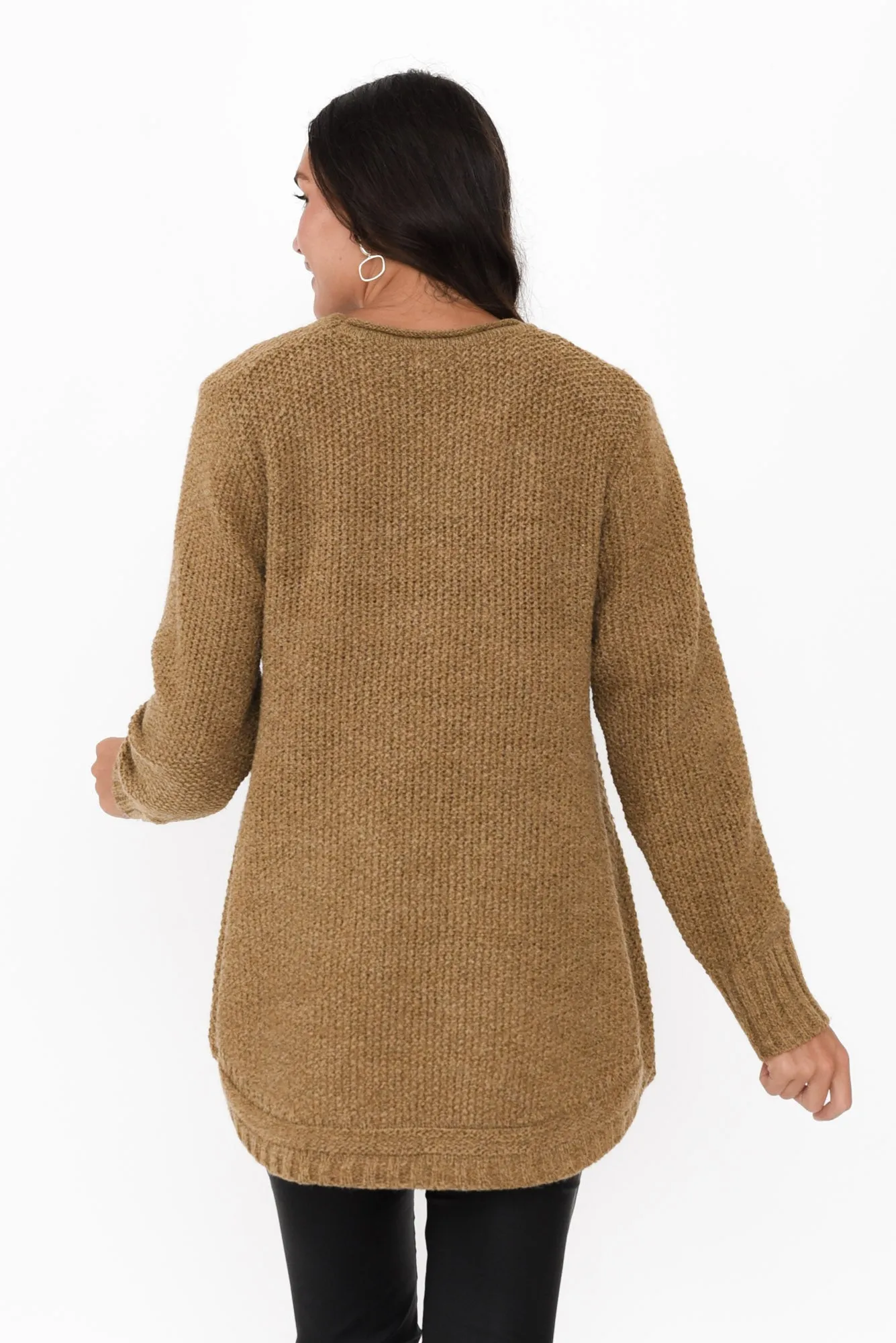 Lucas Mocha Knit Button Jumper sold by Blue Bungalow product image thumbnail 4