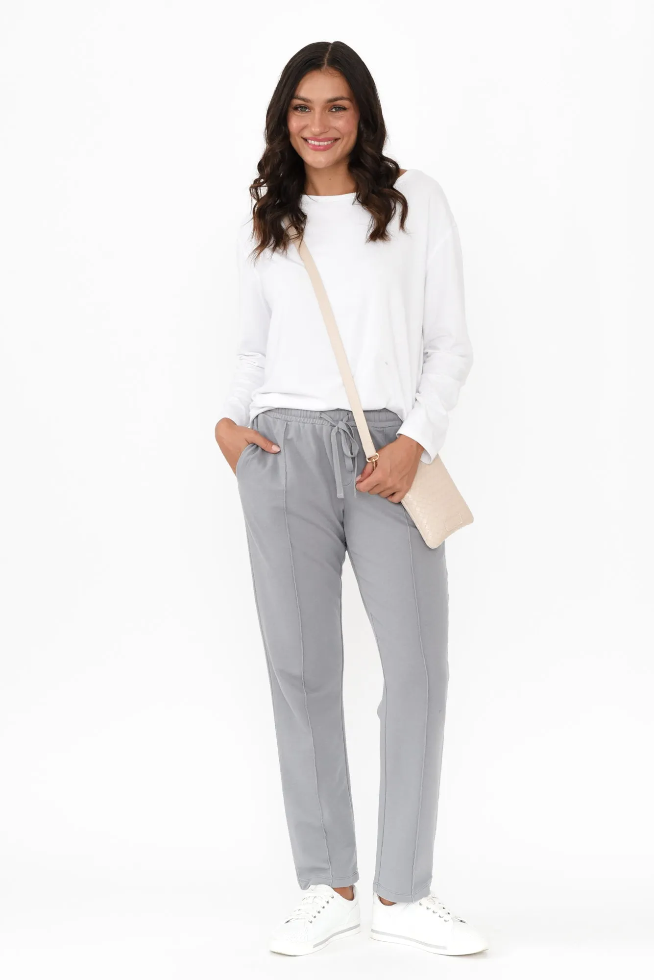 Leola Steel Cotton Sweatpants sold by Blue Bungalow product image thumbnail 2
