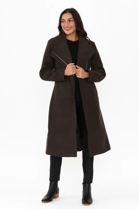 Shadows Brown Tie Coat sold by Blue Bungalow