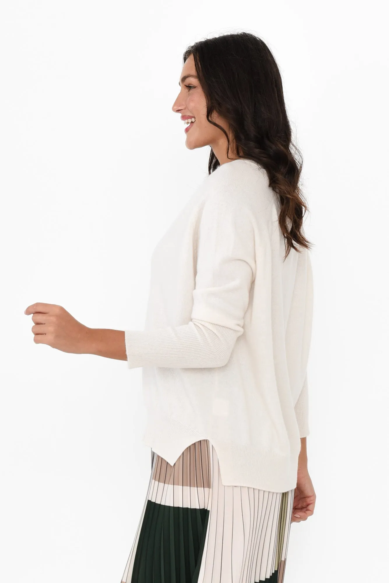 Journi Cream Cashmere Knit Jumper sold by Blue Bungalow product image thumbnail 3