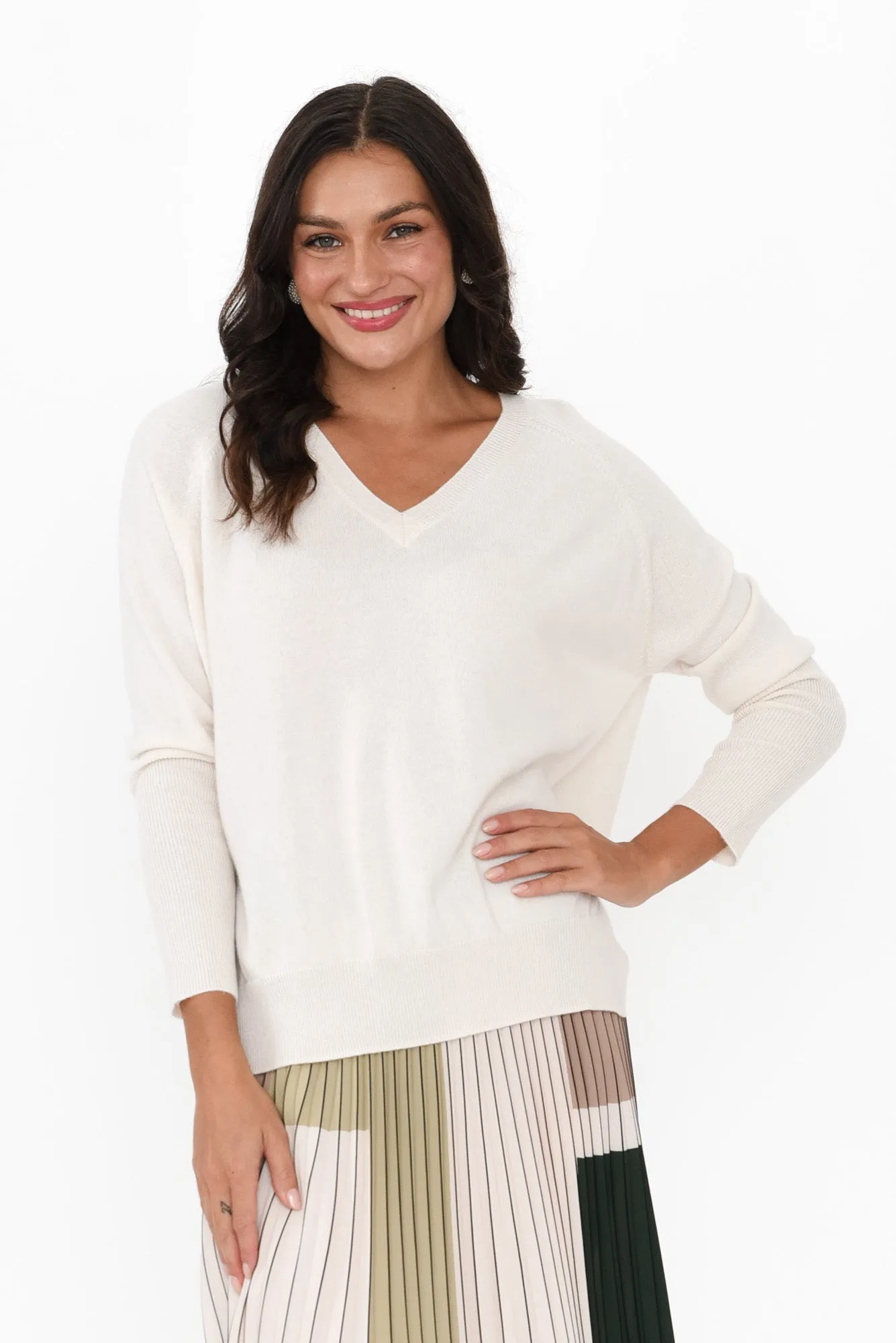 Journi Cream Cashmere Knit Jumper sold by Blue Bungalow