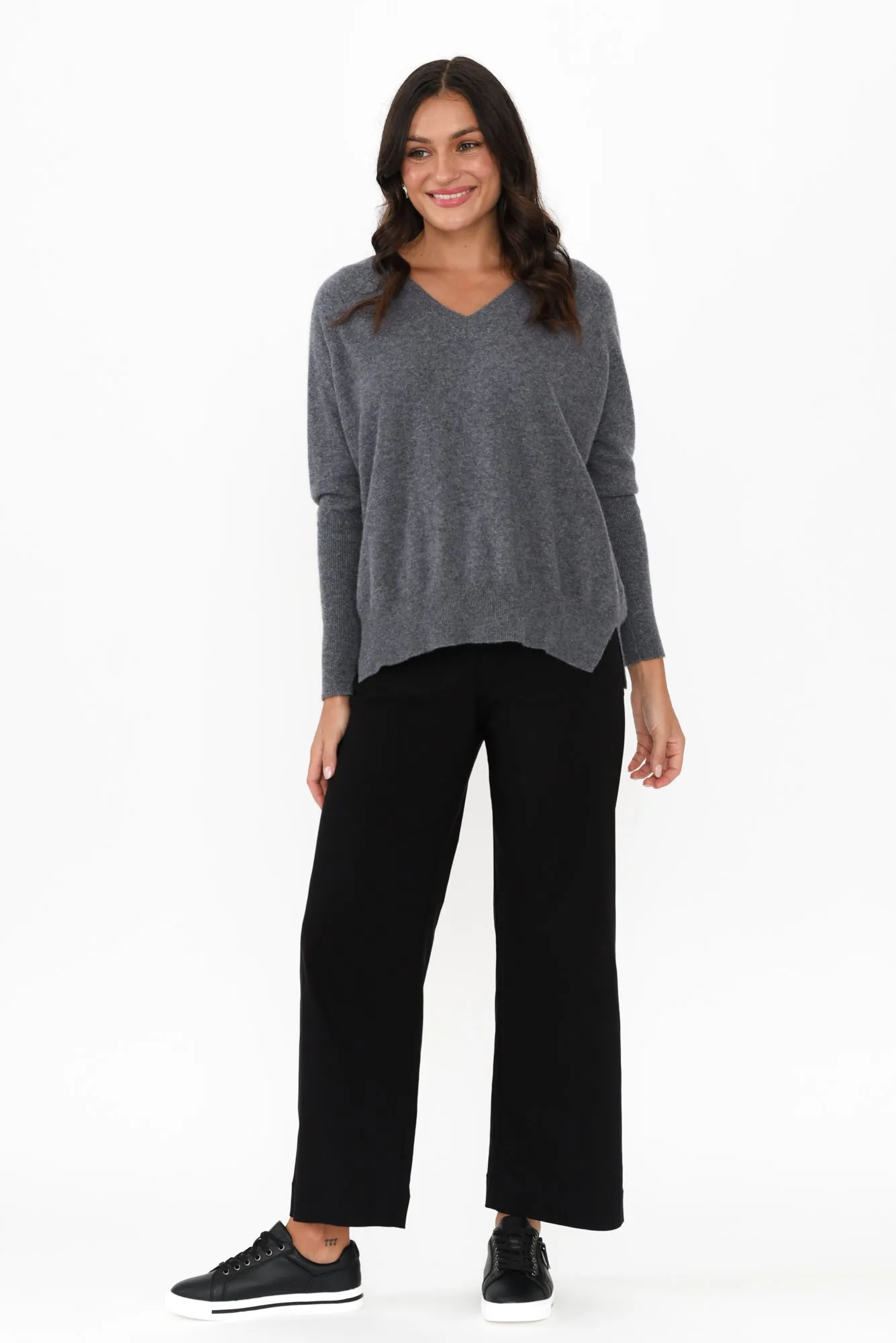 Journi Charcoal Cashmere Knit Jumper sold by Blue Bungalow product image thumbnail 2