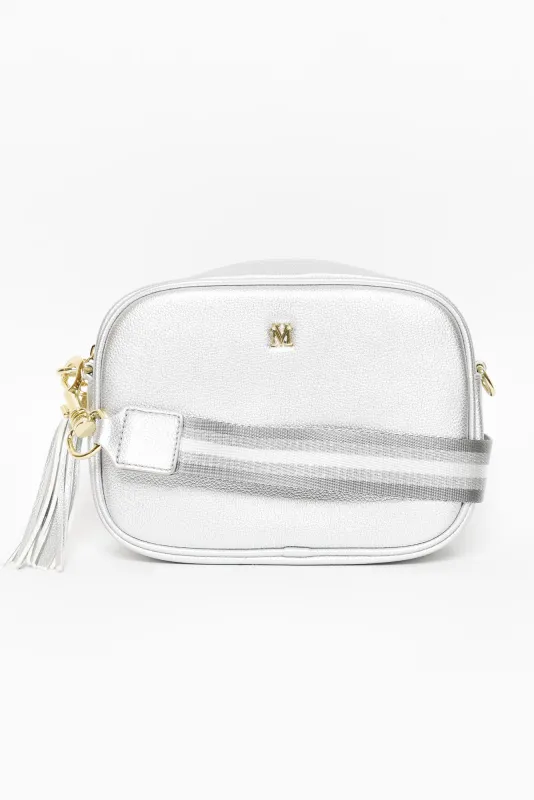 Donna Silver Crossbody Bag sold by Blue Bungalow