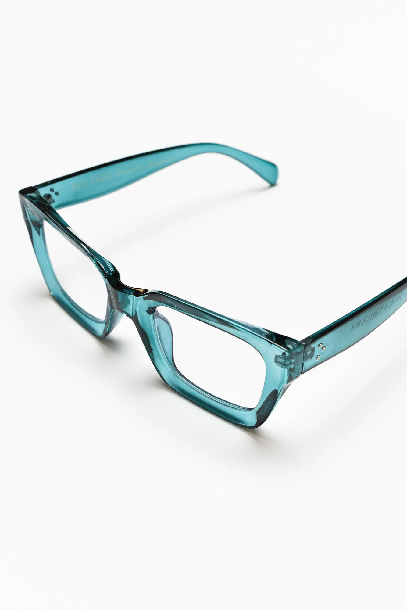 Canberra Teal Reading Glasses sold by Blue Bungalow product image thumbnail 3