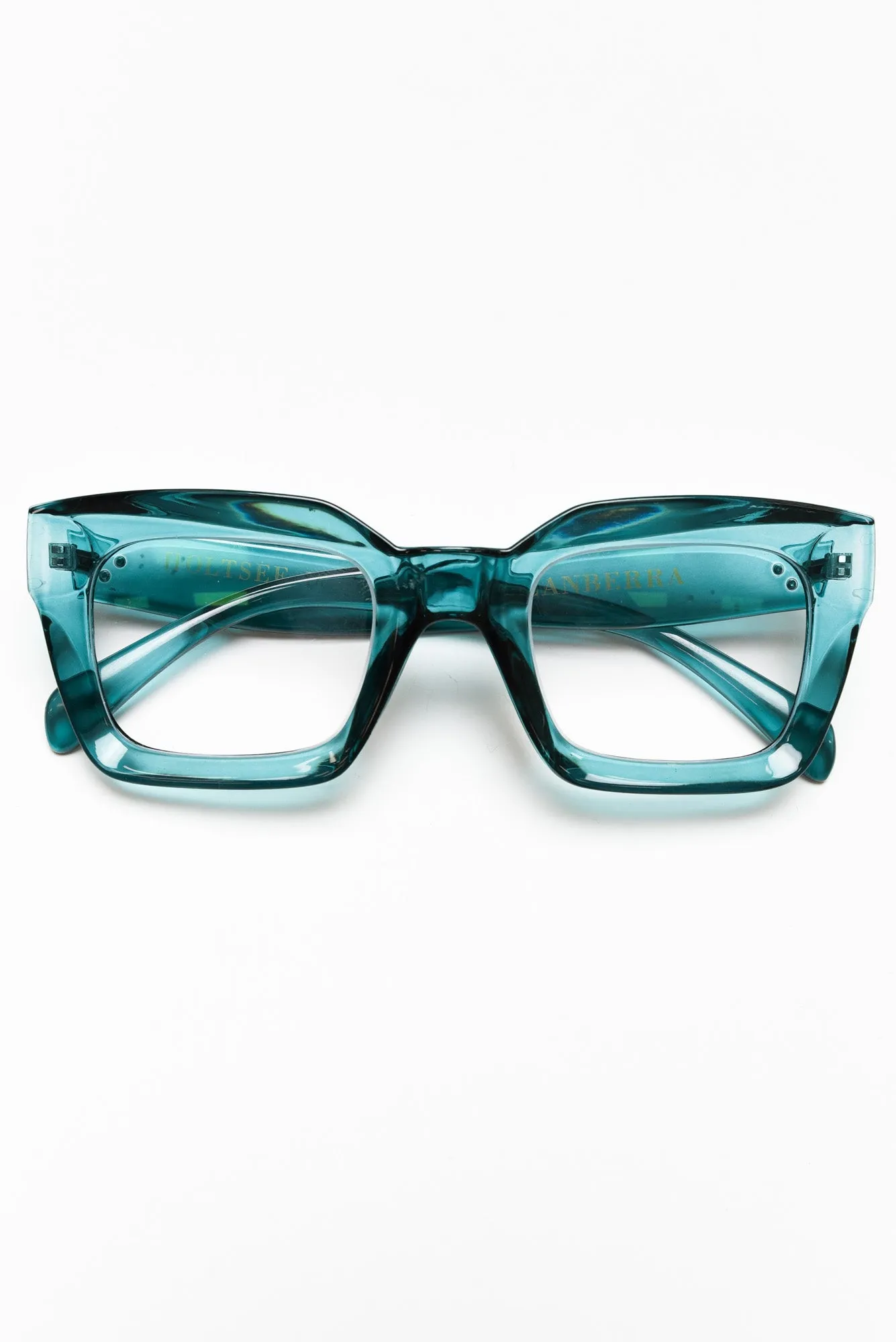 Canberra Teal Reading Glasses sold by Blue Bungalow