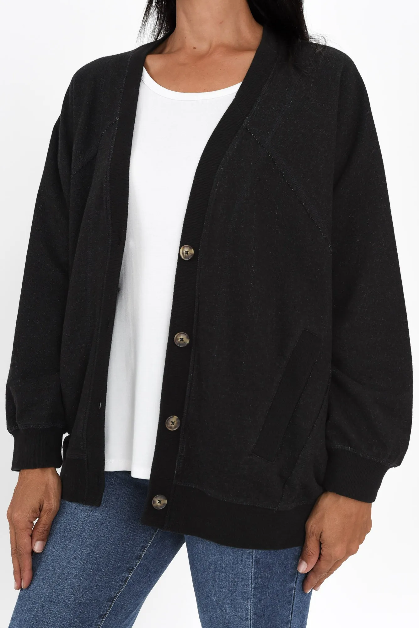 Lydia Black Cotton Cardigan sold by Blue Bungalow product image thumbnail 5