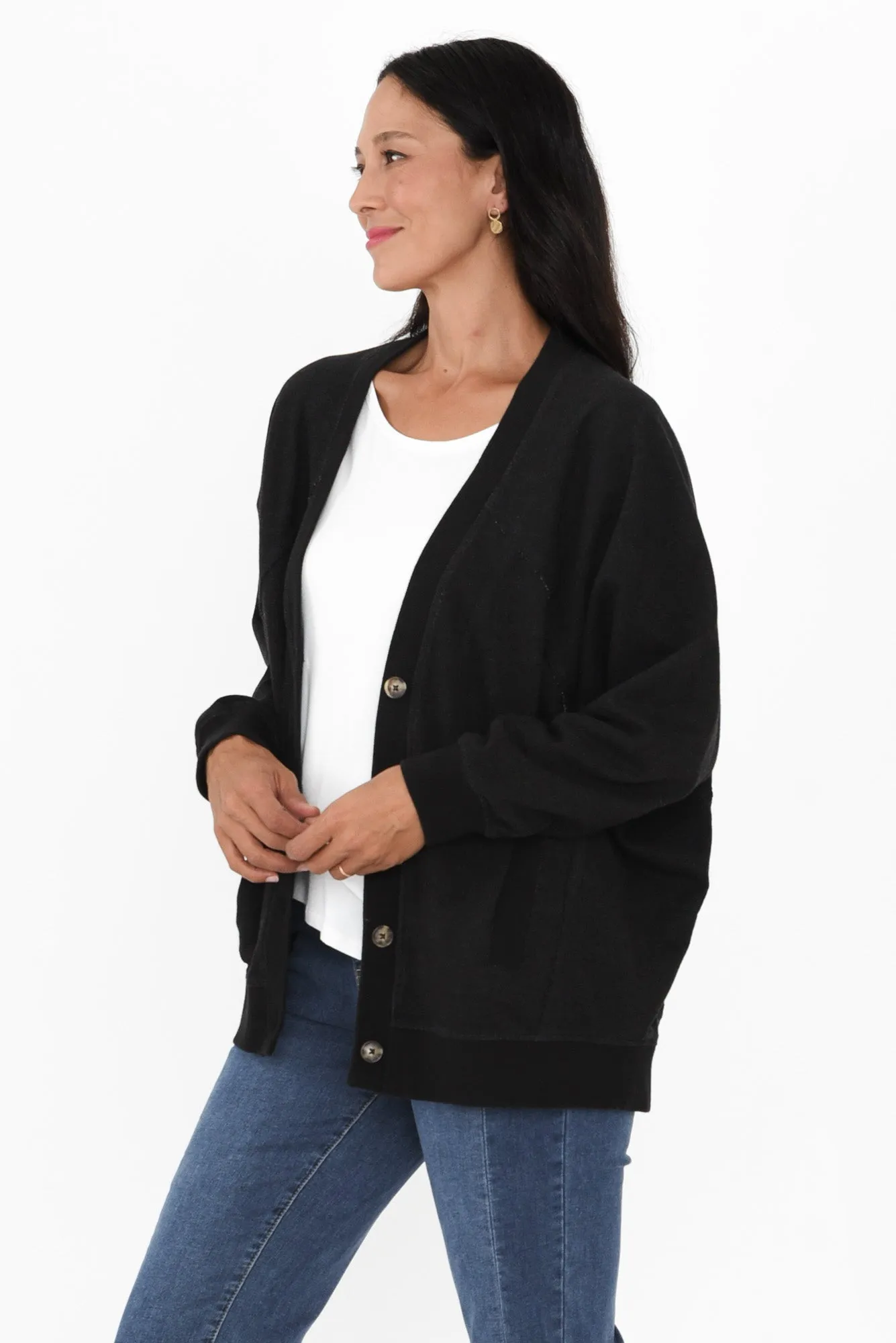 Lydia Black Cotton Cardigan sold by Blue Bungalow product image thumbnail 3