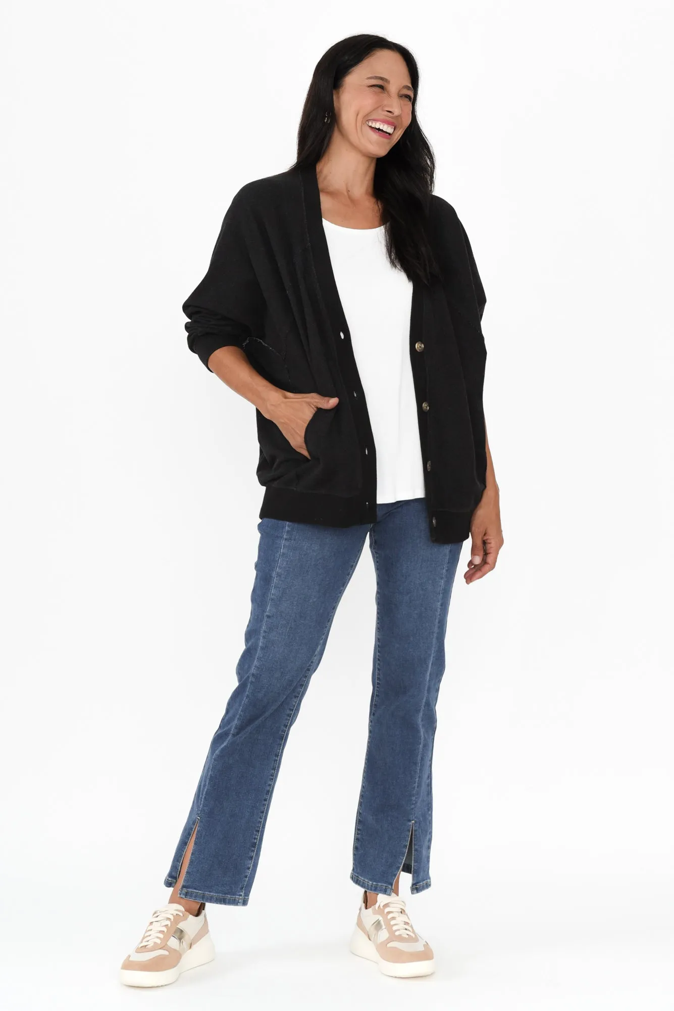 Lydia Black Cotton Cardigan sold by Blue Bungalow product image thumbnail 2