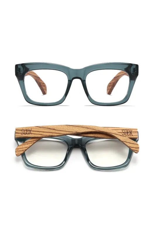 Morgan Blue Wooden Reading Glasses sold by Blue Bungalow