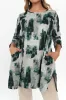 Dylan Khaki Watercolour Knit Tunic sold by Blue Bungalow