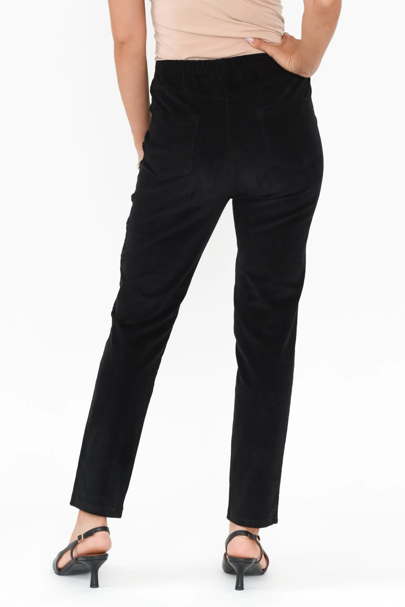 Jagger Black Cotton Stretch Pants sold by Blue Bungalow product image thumbnail 4