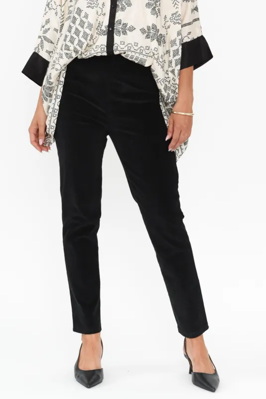 Jagger Black Cotton Stretch Pants sold by Blue Bungalow