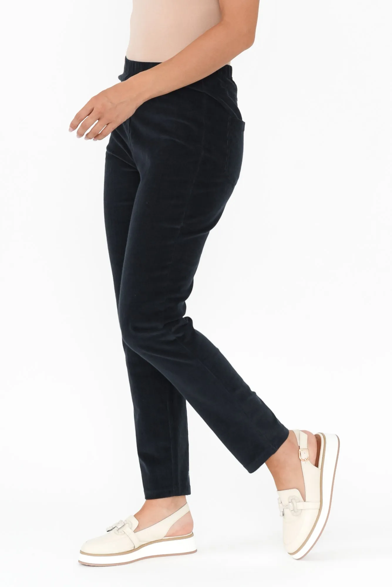 Jagger Navy Cotton Stretch Pants sold by Blue Bungalow product image thumbnail 3