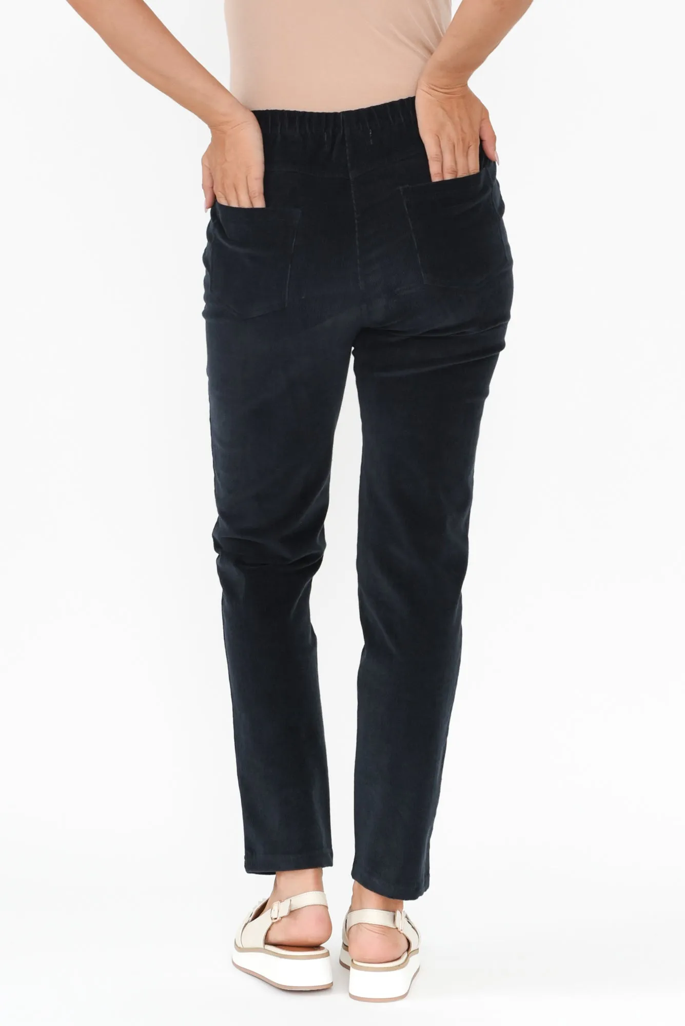 Jagger Navy Cotton Stretch Pants sold by Blue Bungalow product image thumbnail 4
