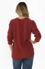 Maude Rust Organic Cotton Knit Jumper sold by Blue Bungalow