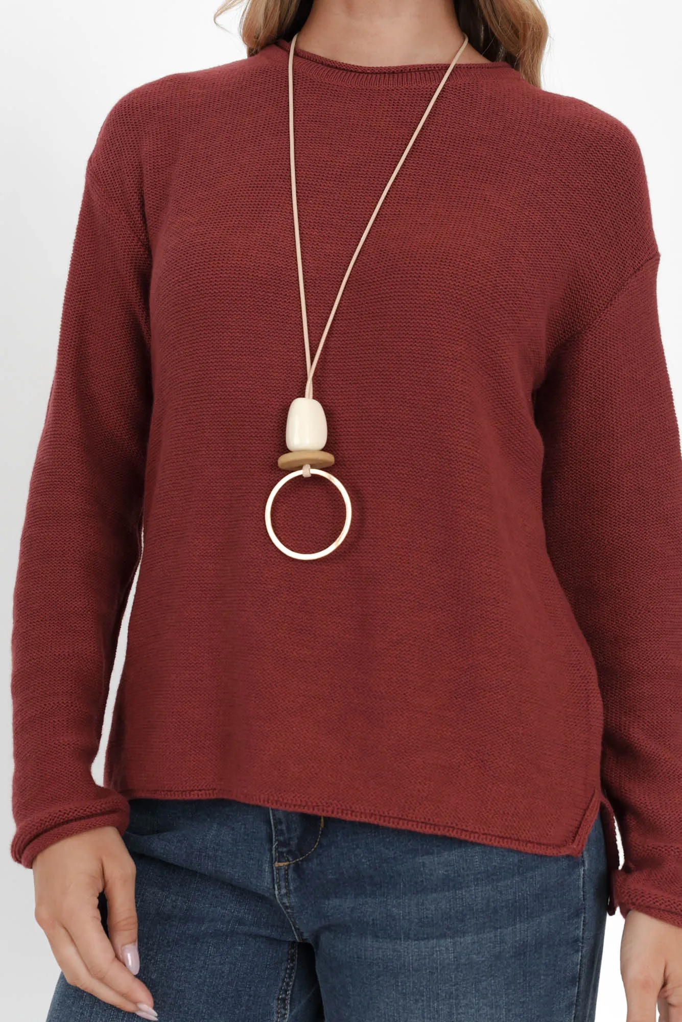 Maude Rust Organic Cotton Knit Jumper sold by Blue Bungalow product image thumbnail 5