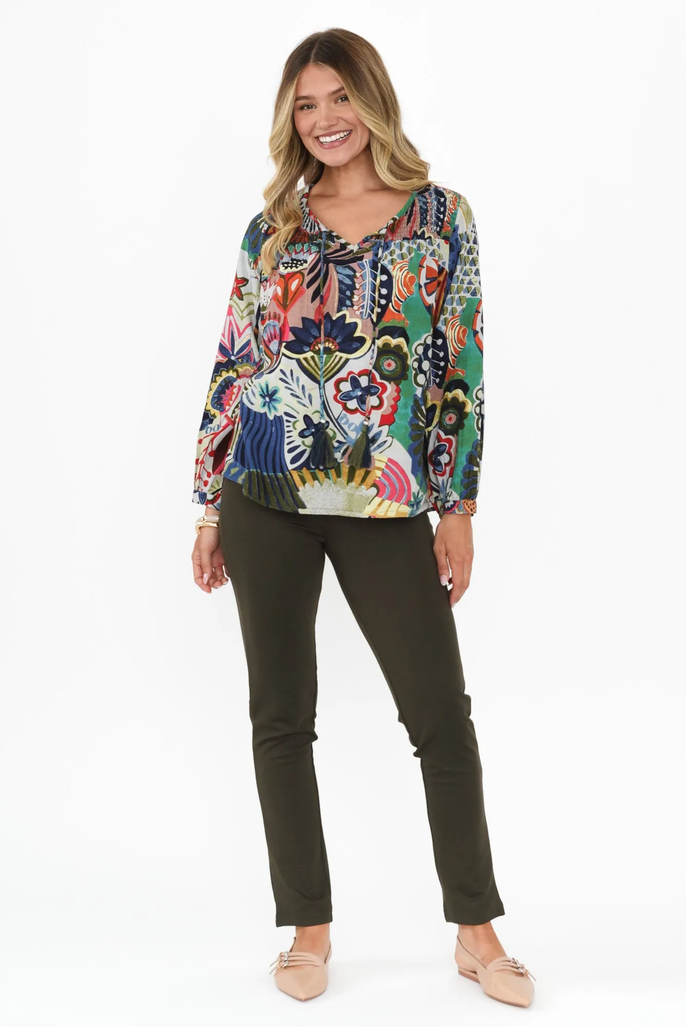 Emery Olive Ponte Pants sold by Blue Bungalow product image thumbnail 2