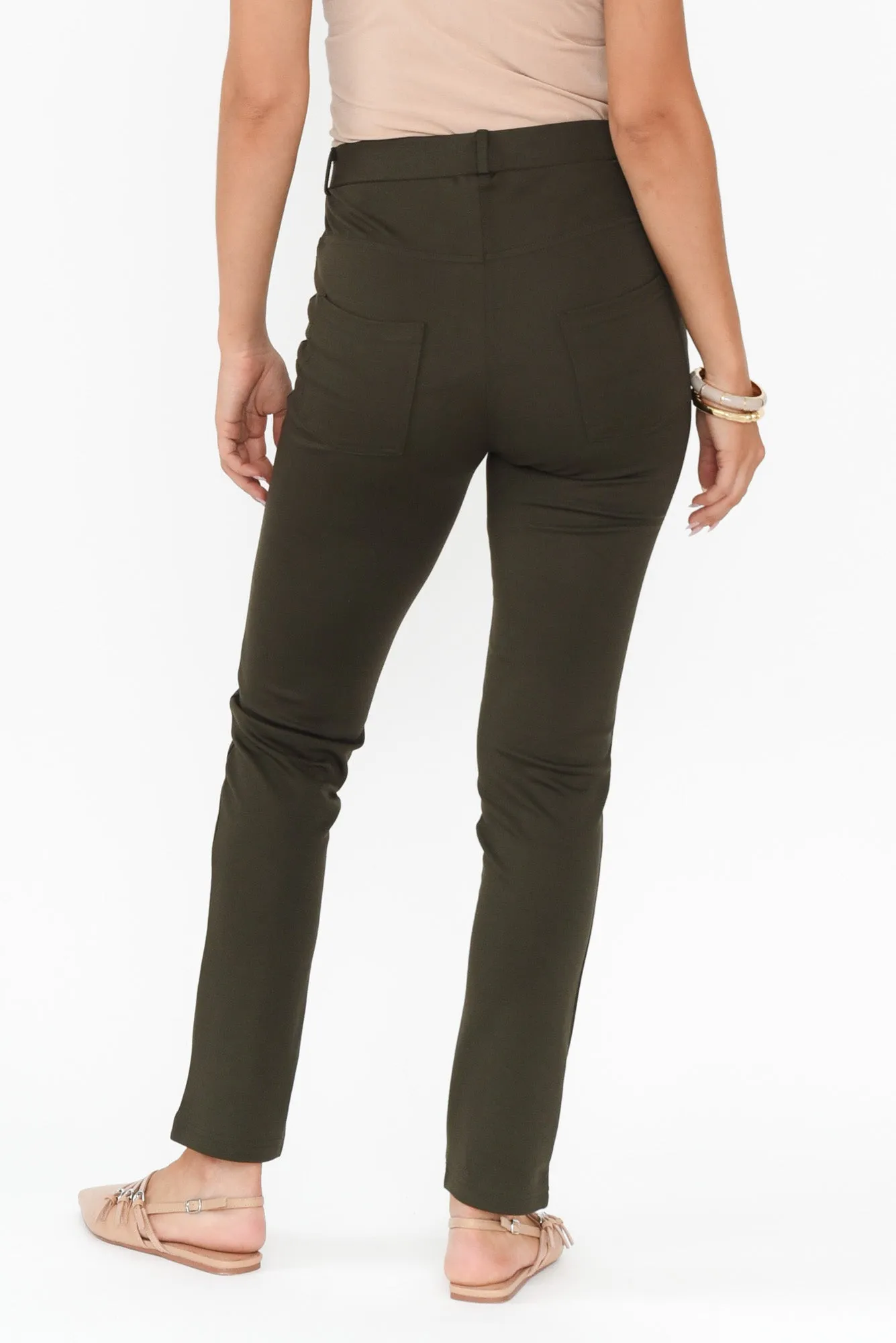 Emery Olive Ponte Pants sold by Blue Bungalow product image thumbnail 4