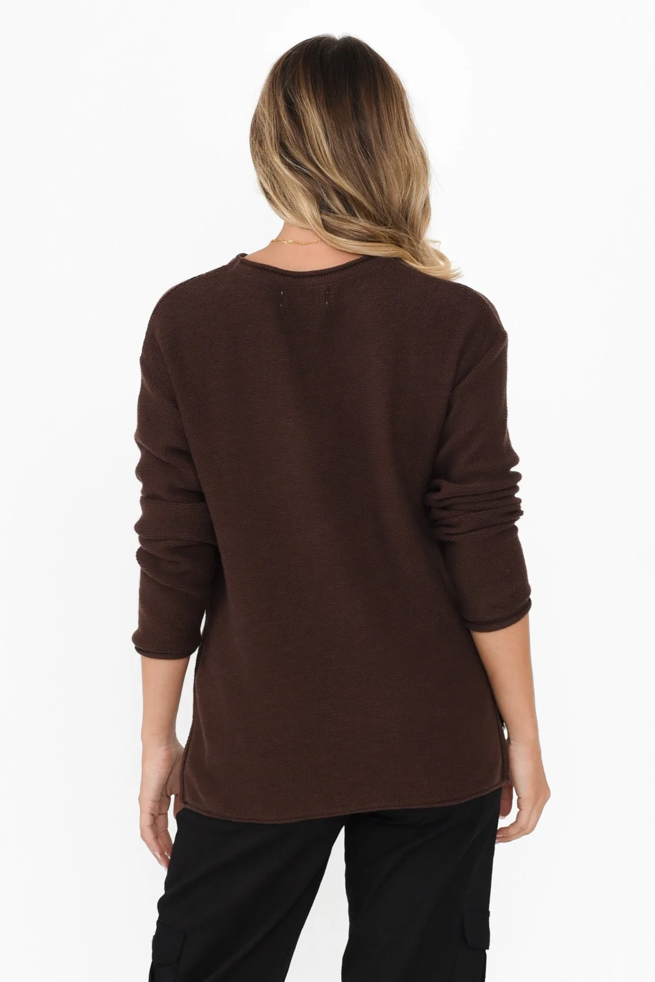 Maude Brown Organic Cotton Knit Jumper sold by Blue Bungalow product image thumbnail 4