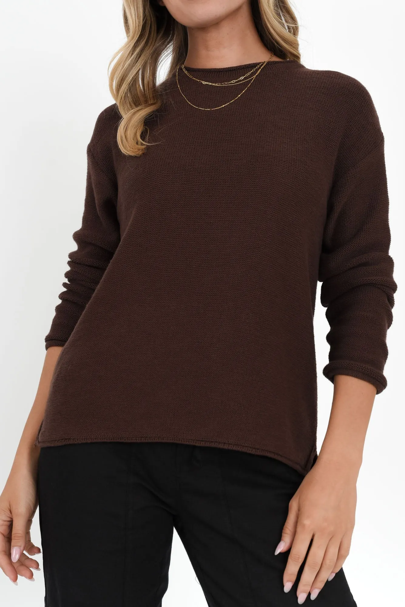 Maude Brown Organic Cotton Knit Jumper sold by Blue Bungalow product image thumbnail 5