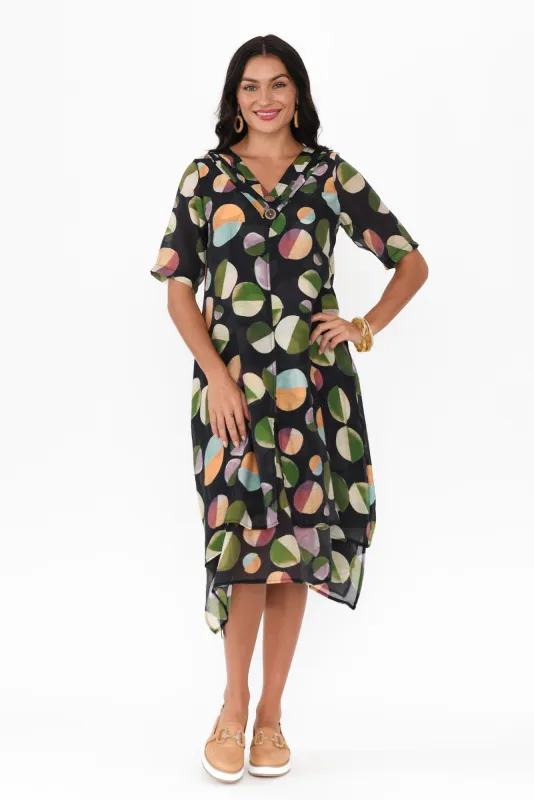 Nala Navy Spot Layers Dress sold by Blue Bungalow