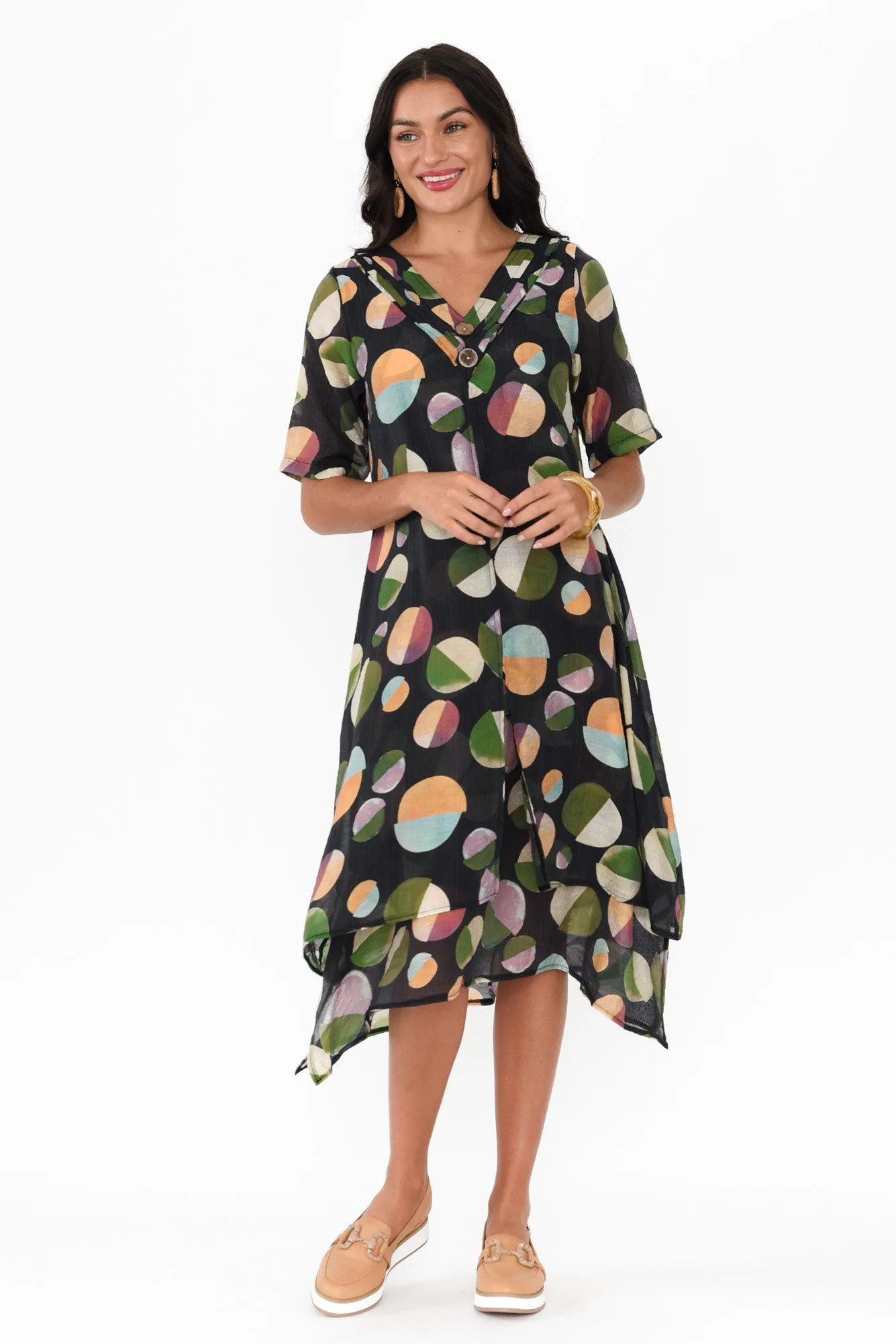 Nala Navy Spot Layers Dress sold by Blue Bungalow product image thumbnail 2