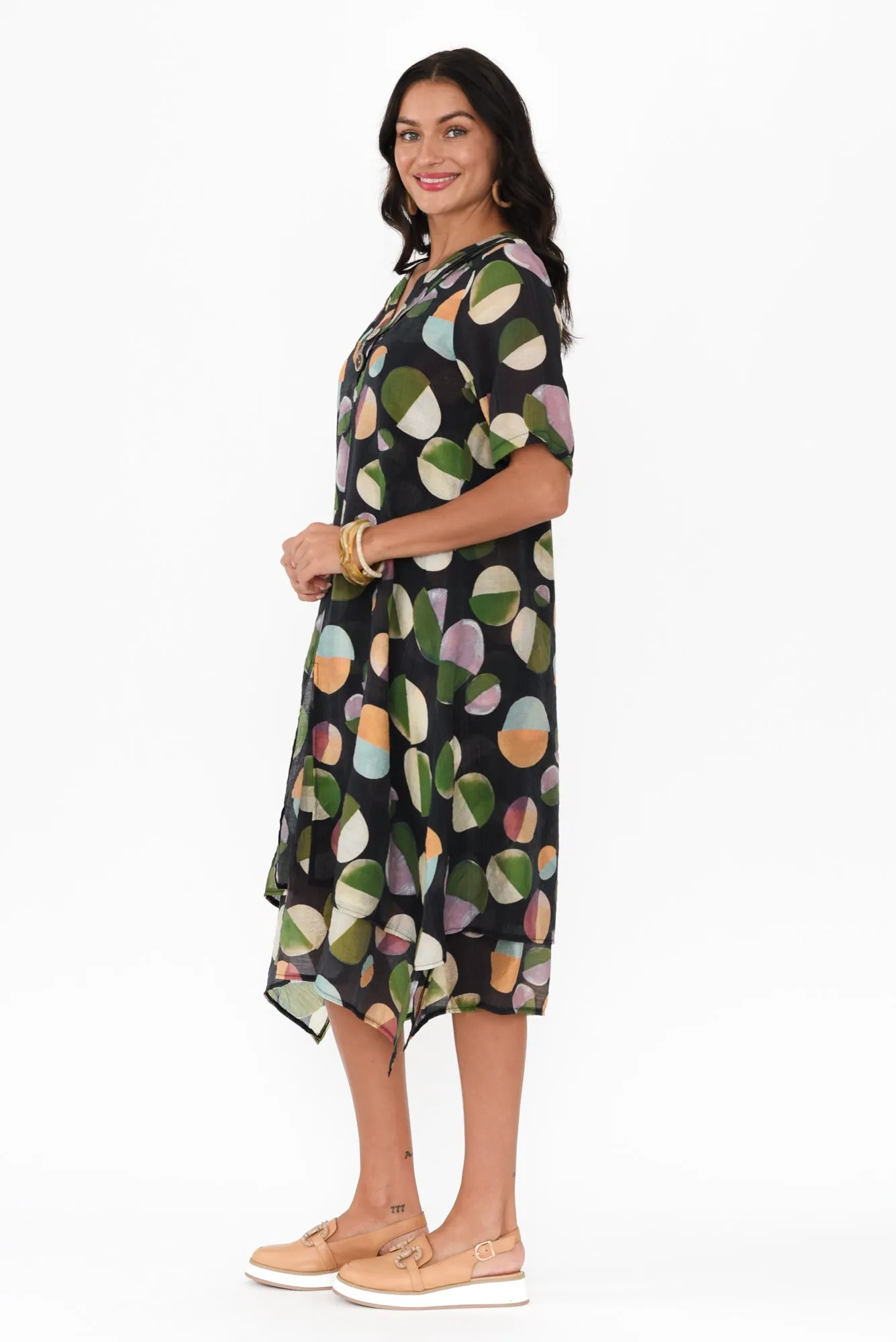 Nala Navy Spot Layers Dress sold by Blue Bungalow product image thumbnail 3