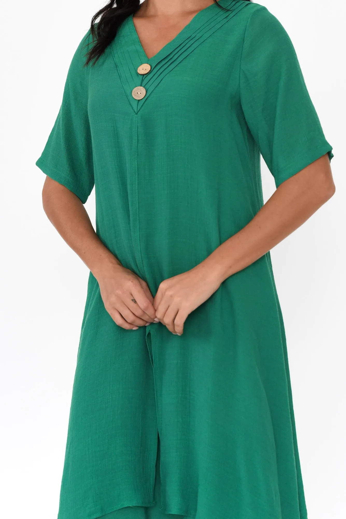 Nala Dark Green Layers Dress sold by Blue Bungalow product image thumbnail 5