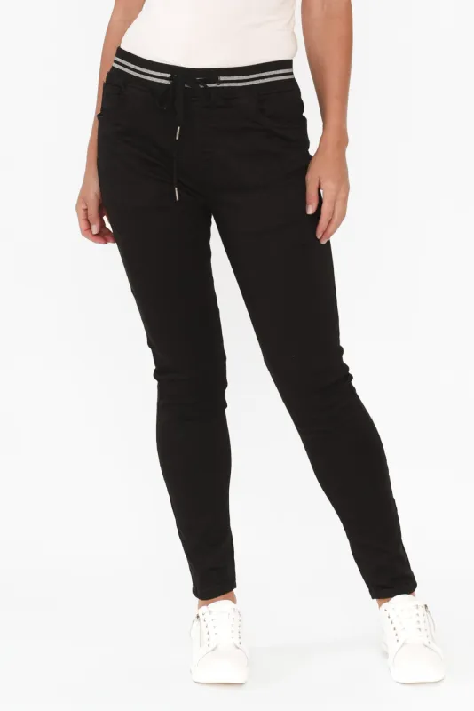 Margo Black Drawstring Pants sold by Blue Bungalow