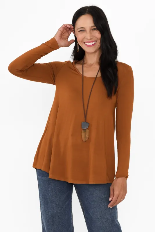 Pippa Tan Bamboo Top sold by Blue Bungalow