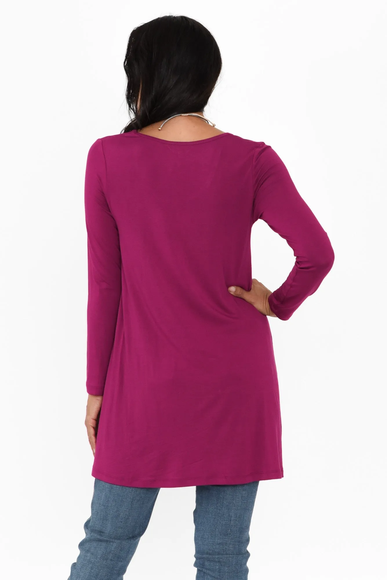 Leanne Purple Bamboo Tunic Top sold by Blue Bungalow product image thumbnail 5