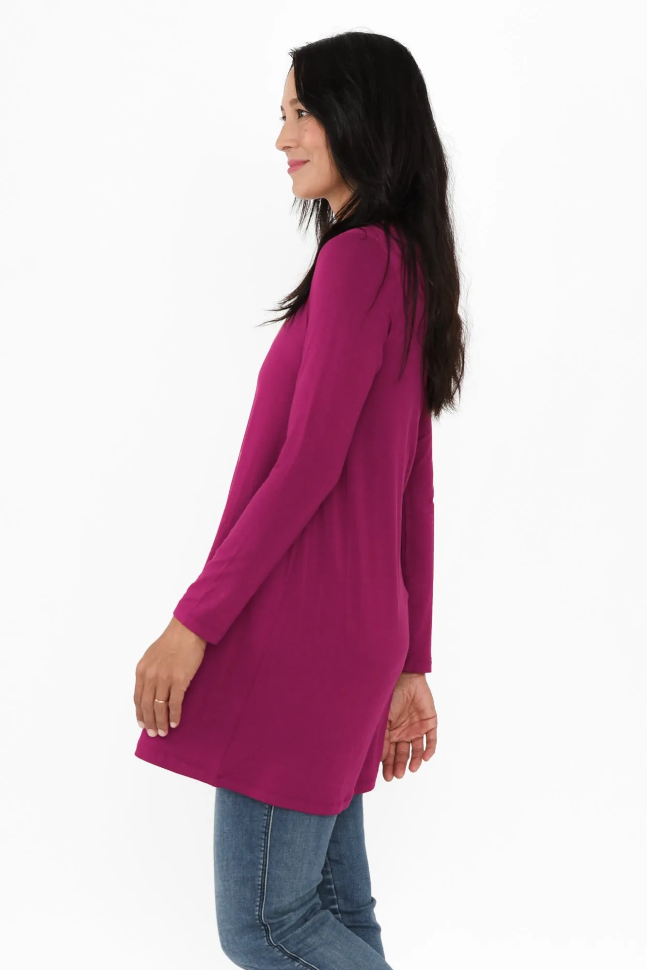 Leanne Purple Bamboo Tunic Top sold by Blue Bungalow product image thumbnail 4
