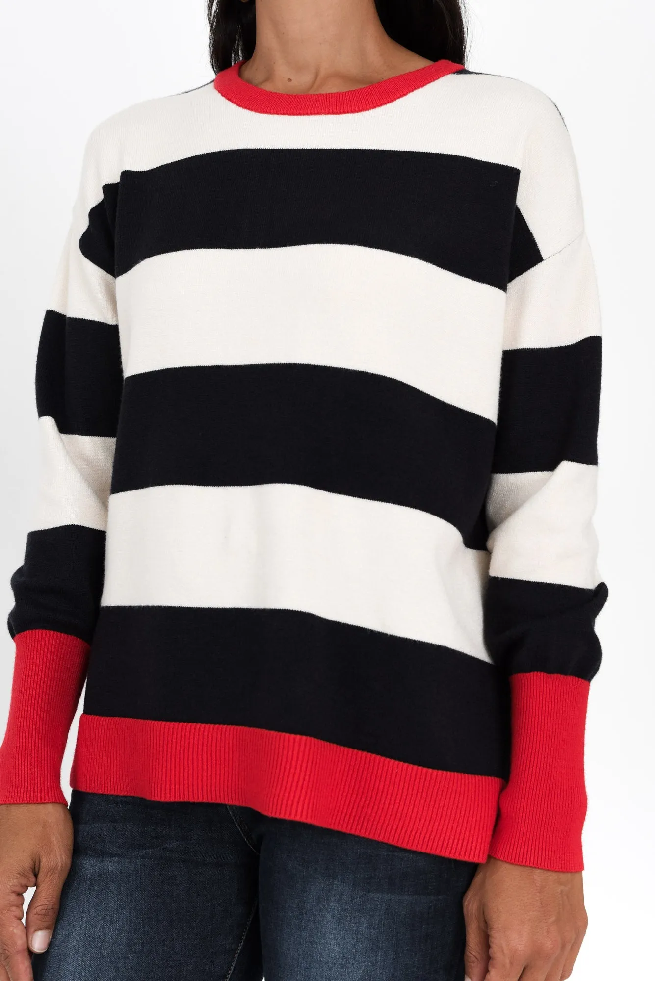 Elvie Navy Stripe Knit Jumper sold by Blue Bungalow product image thumbnail 5