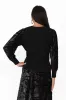 Elena Black Sequin Knit Top sold by Blue Bungalow