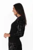 Elena Black Sequin Knit Top sold by Blue Bungalow
