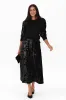 Elena Black Sequin Knit Top sold by Blue Bungalow