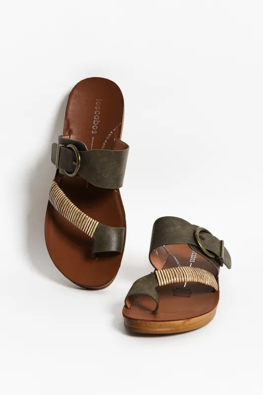 Bria Khaki Slide sold by Blue Bungalow