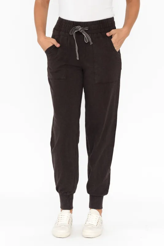 Hatia Brown Cotton Tie Sweatpants sold by Blue Bungalow
