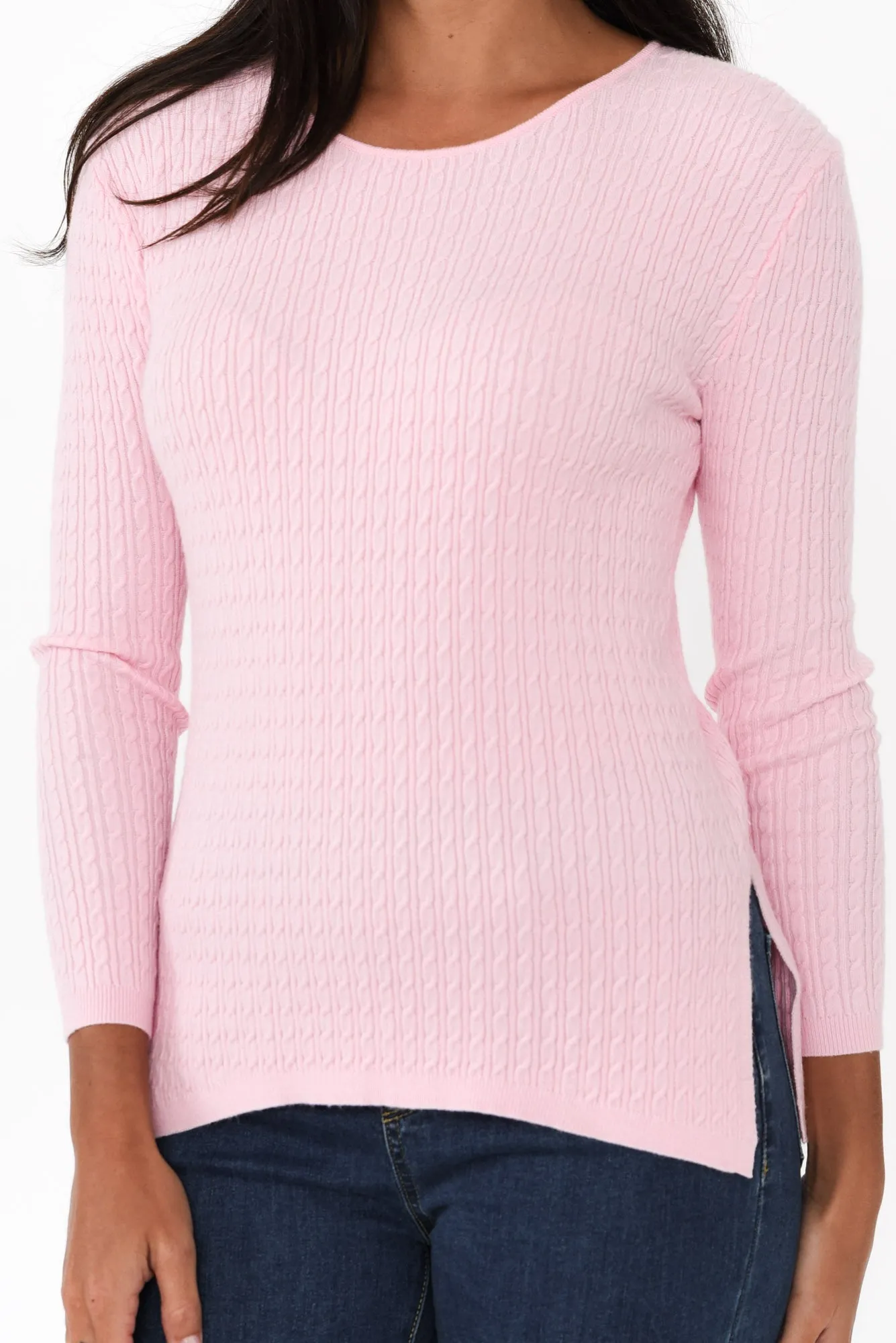 Glinda Pink Cable Knit Jumper sold by Blue Bungalow product image thumbnail 5
