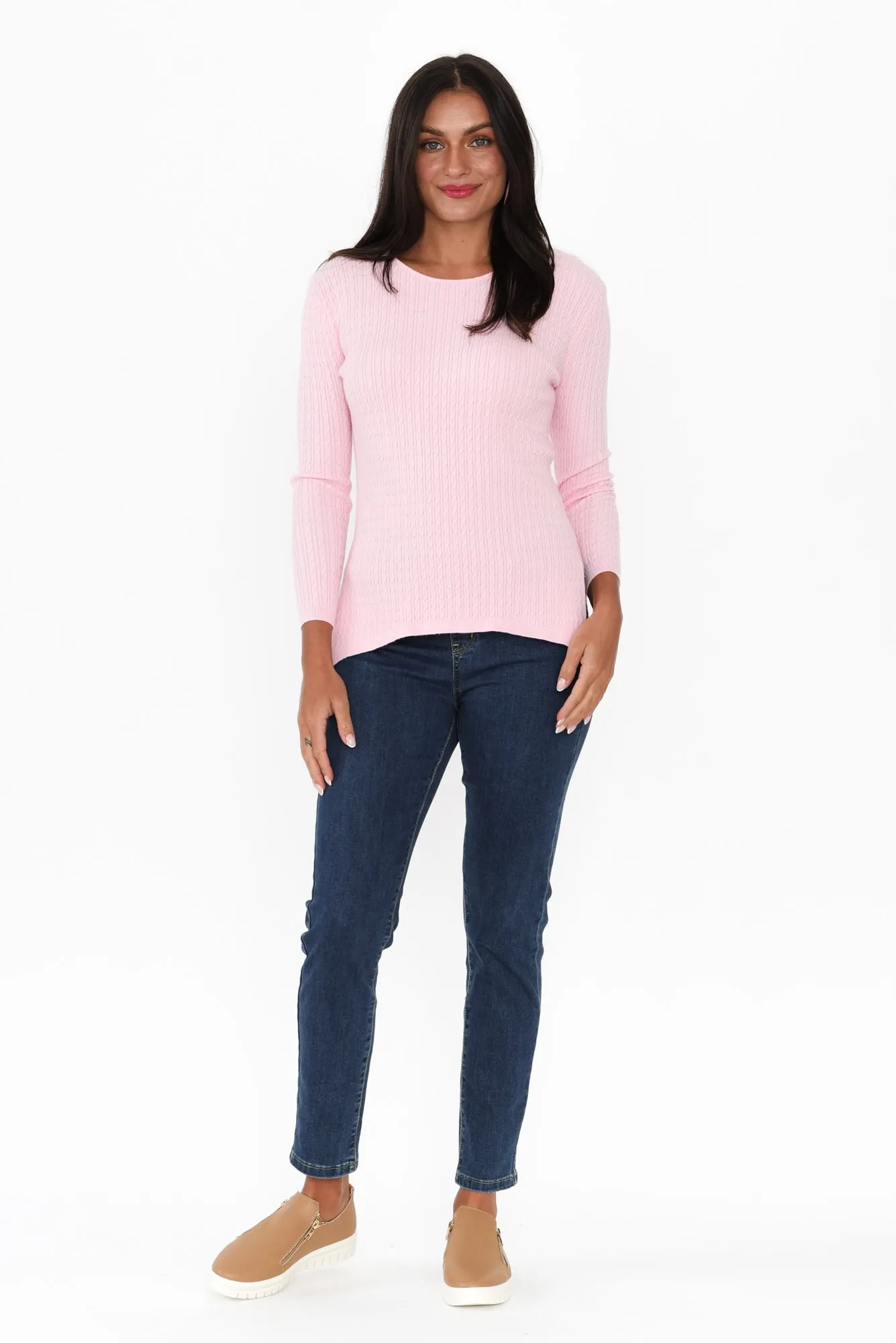 Glinda Pink Cable Knit Jumper sold by Blue Bungalow product image thumbnail 2
