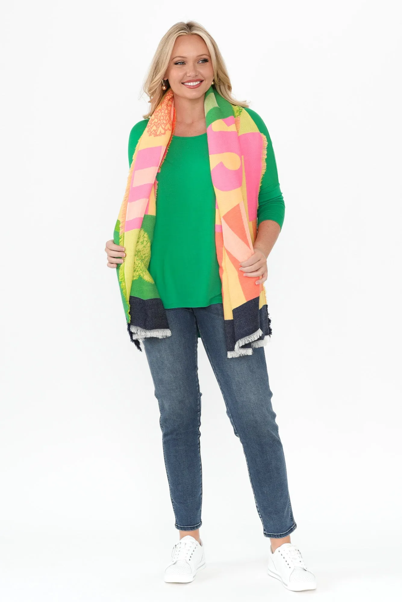 Deep Green Milan 3/4 Sleeve Top sold by Blue Bungalow product image thumbnail 2