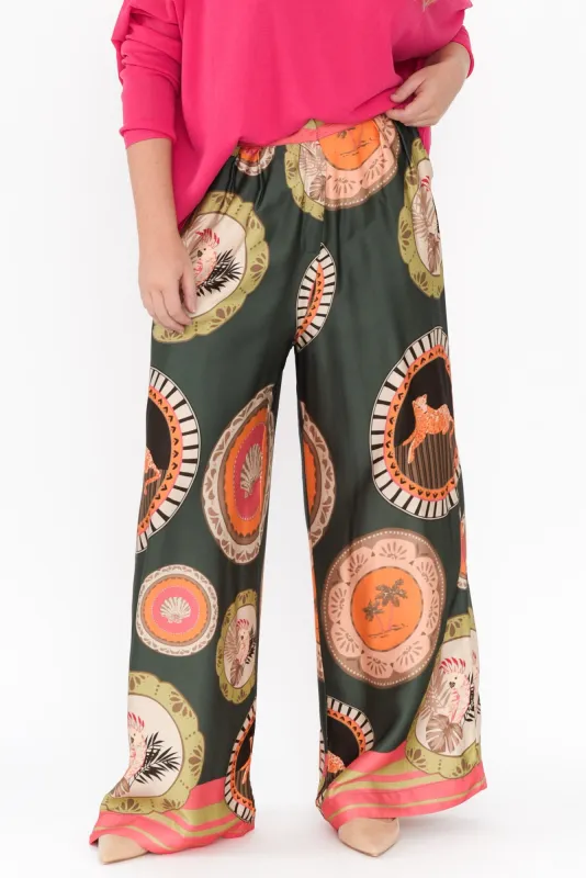 Ernst Teal Jungle Wide Leg Pants sold by Blue Bungalow