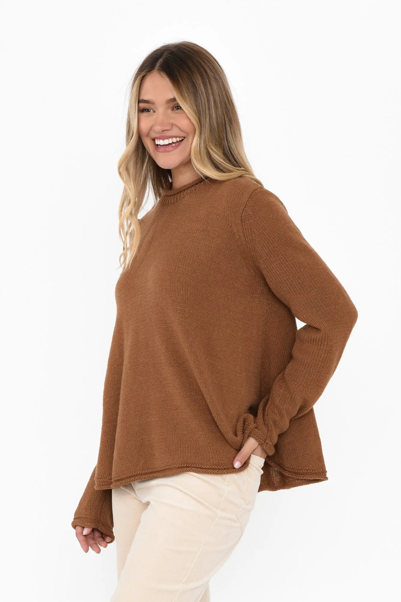 Loa Chocolate Knit Jumper sold by Blue Bungalow product image thumbnail 4