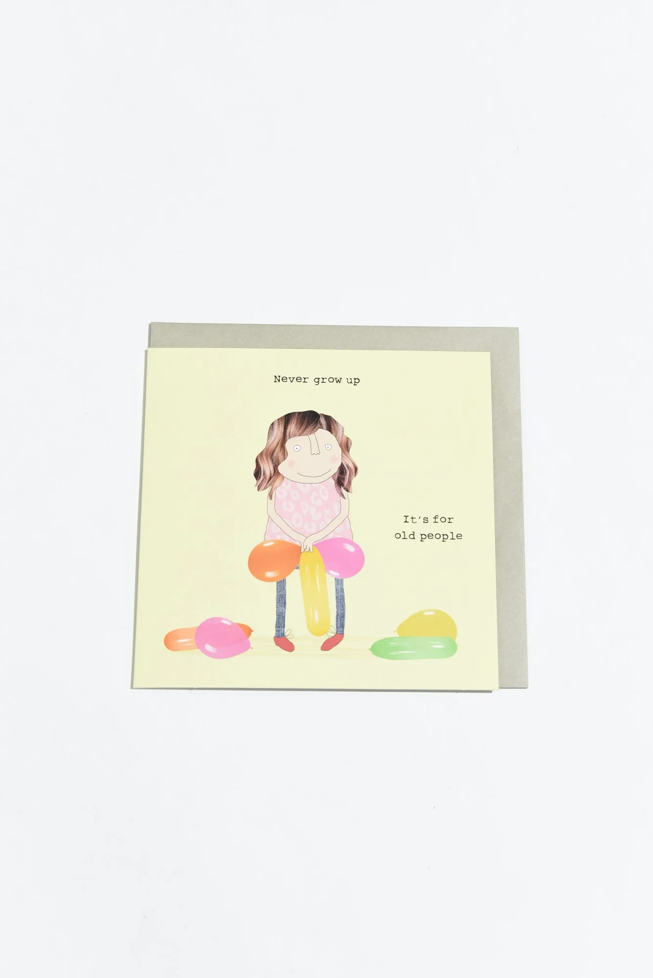 Never Grow Up Birthday Card sold by Blue Bungalow