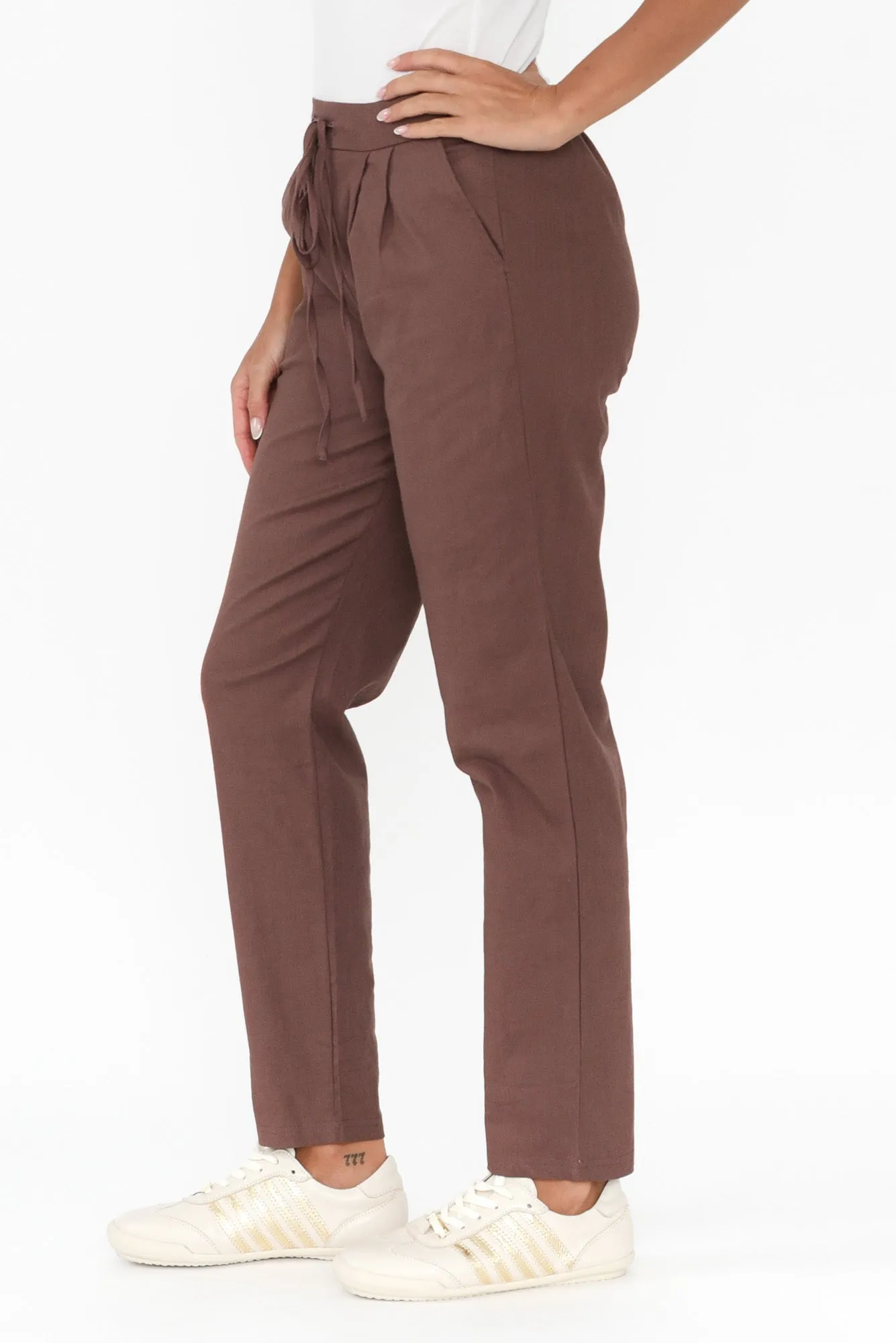 Montgomery Chocolate Drawstring Pants sold by Blue Bungalow product image thumbnail 3