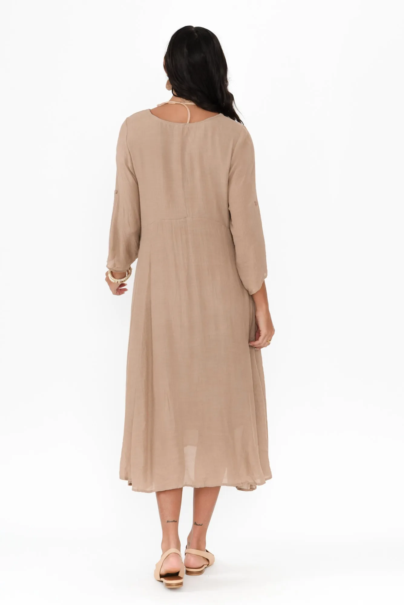 Sapporo Mocha Cotton Blend Crescent Dress sold by Blue Bungalow product image thumbnail 4