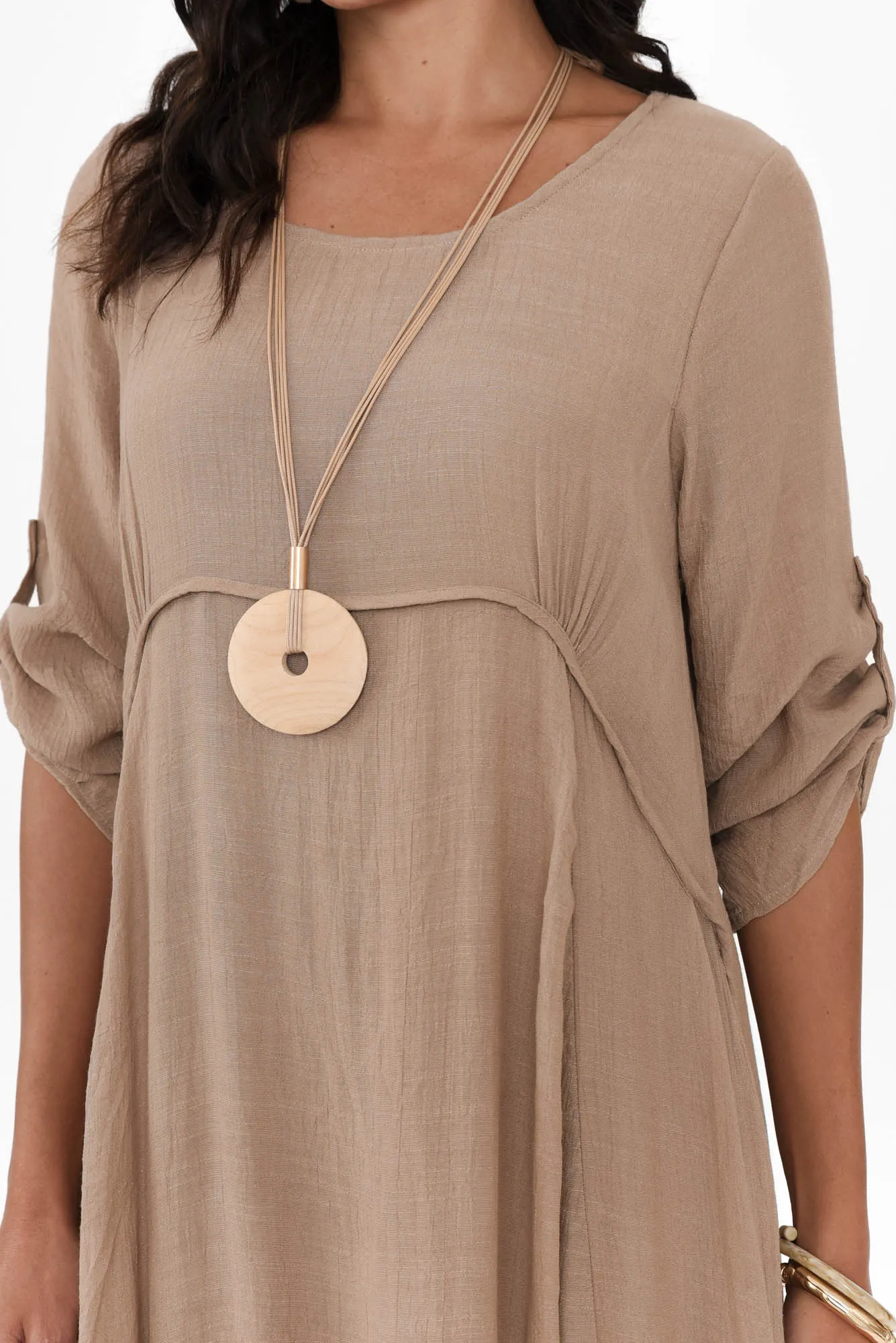 Sapporo Mocha Cotton Blend Crescent Dress sold by Blue Bungalow product image thumbnail 5