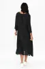 Sapporo Black Cotton Blend Crescent Dress sold by Blue Bungalow